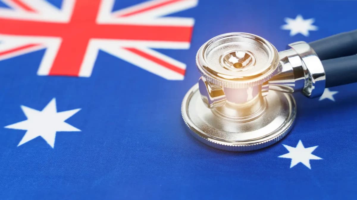 Aus flag and stethoscope