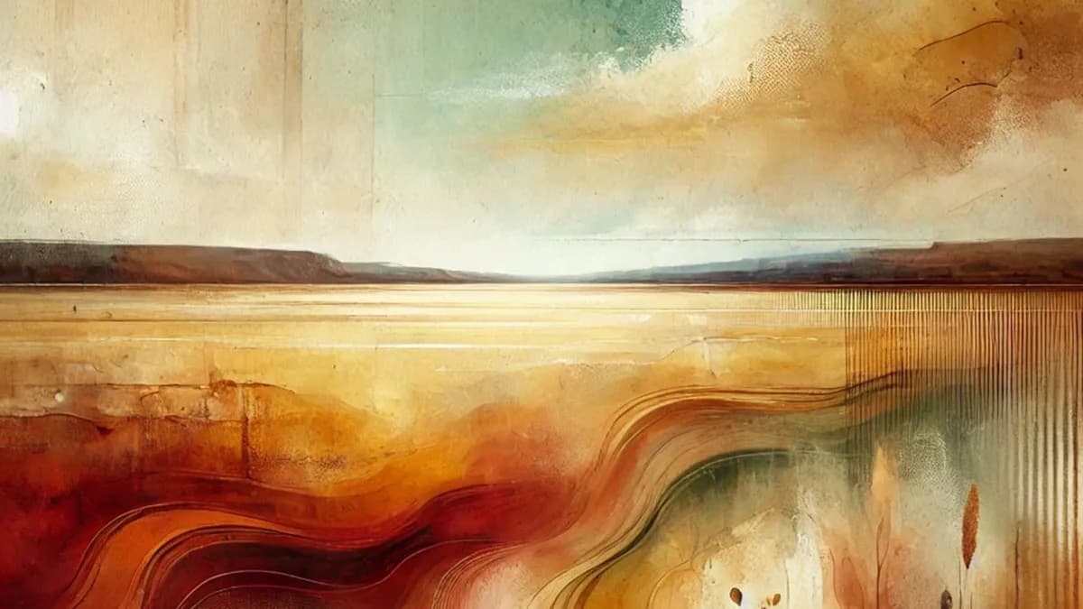 dry landscape AI image