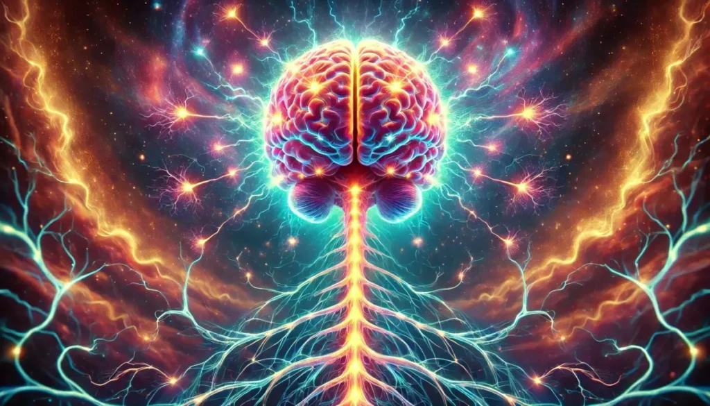 Brain graphic and spine theme